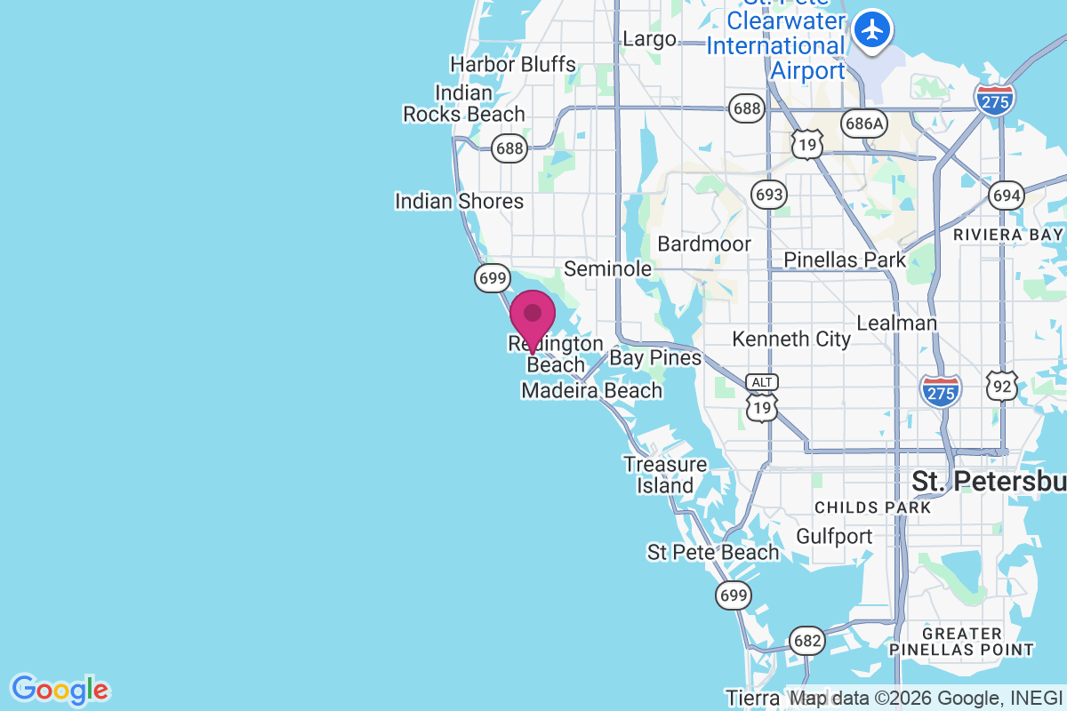 Carte de North Redington Beach