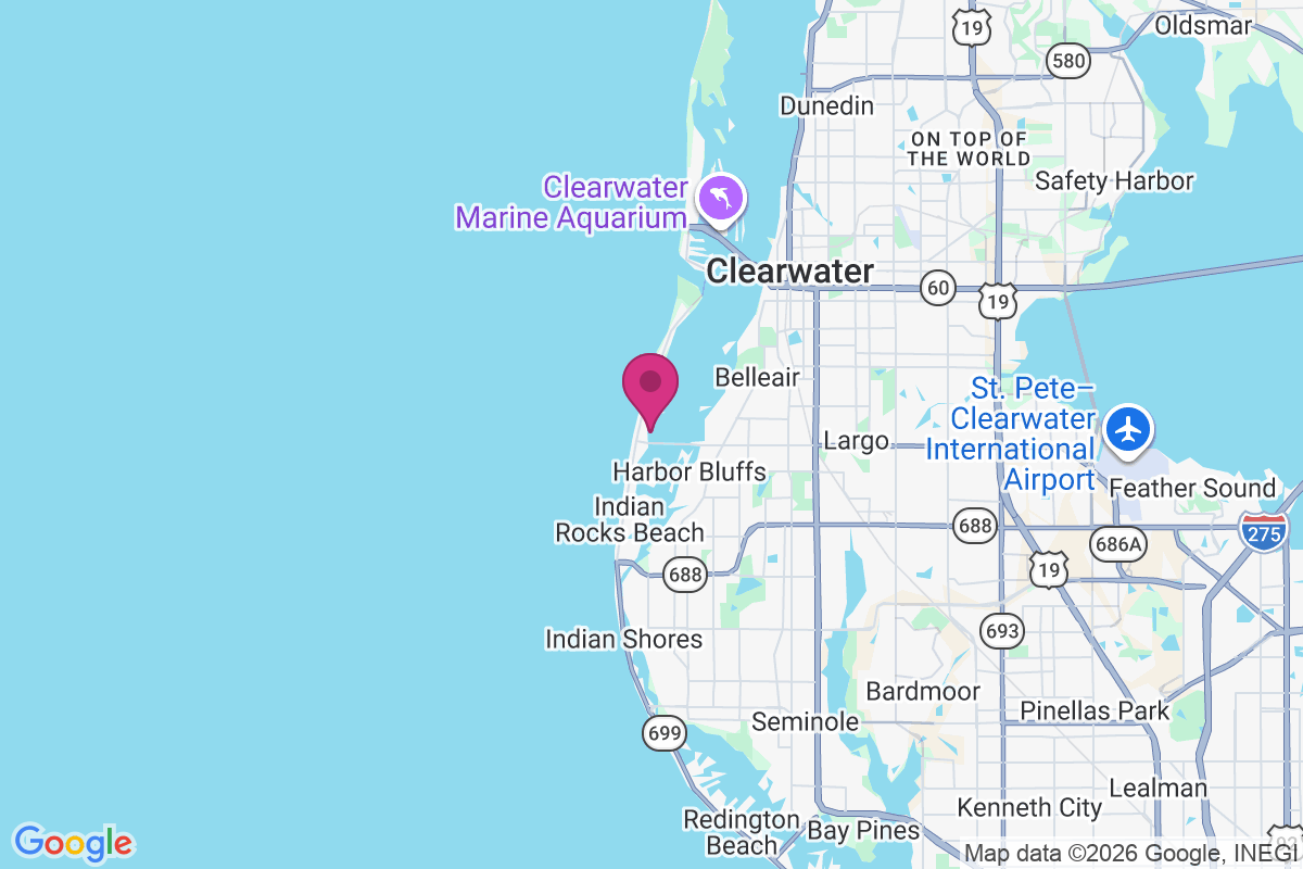 Carte de Belleair Beach