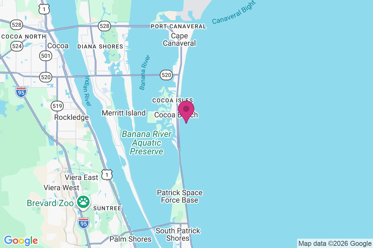 Carte de Cocoa Beach