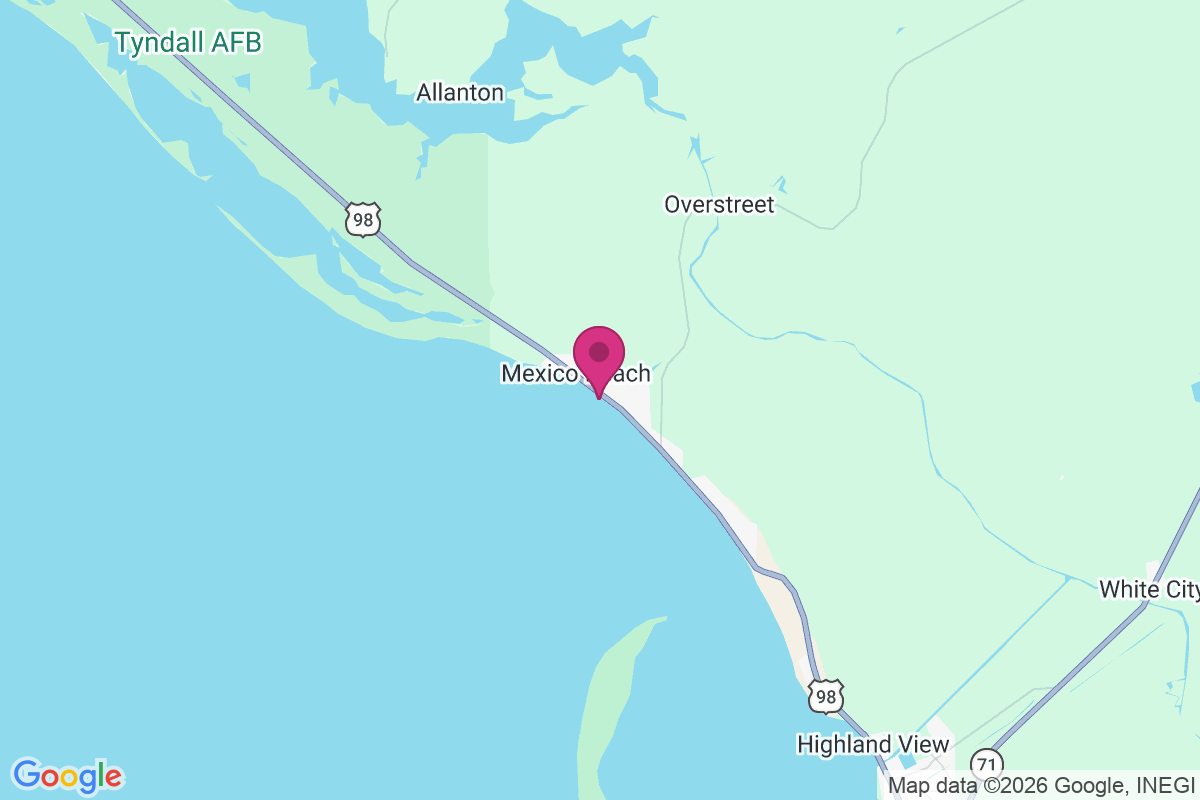 Carte de Mexico Beach