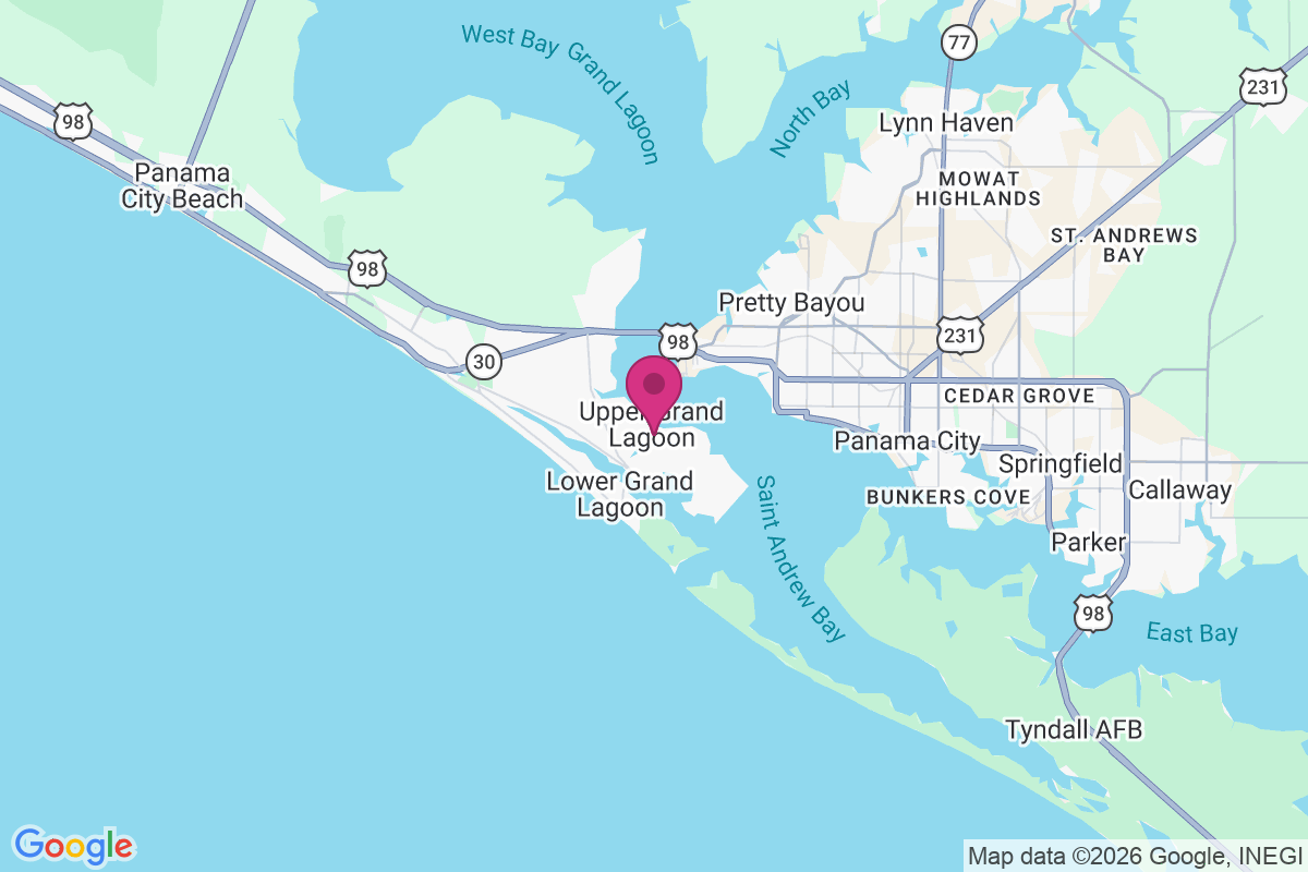 Carte de Upper Grand Lagoon