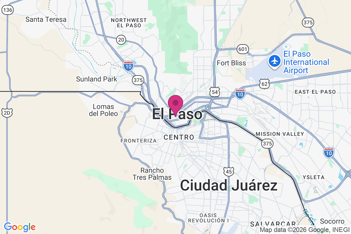 Carte de El Paso