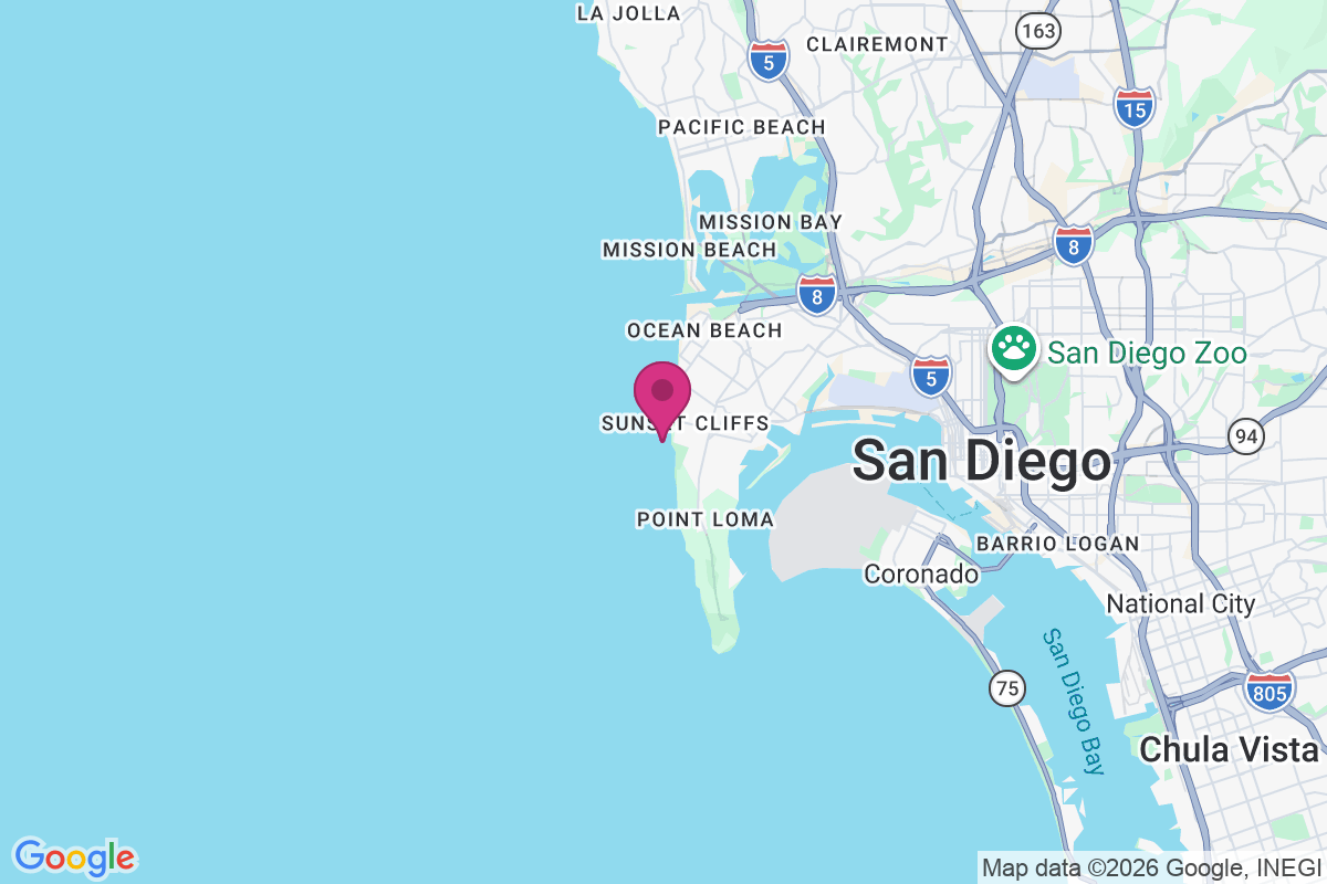Carte de Sunset Cliffs