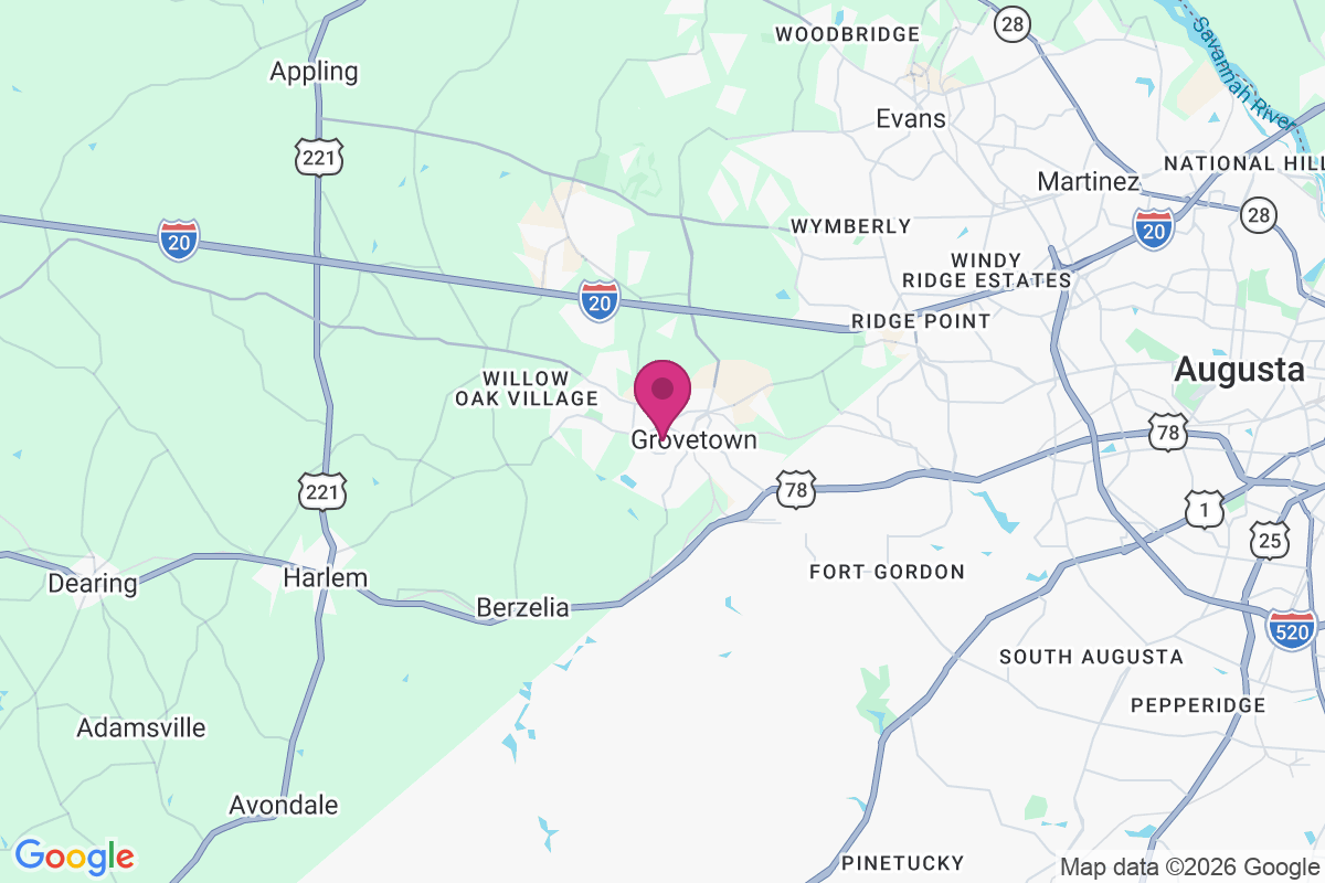 Carte de Grovetown