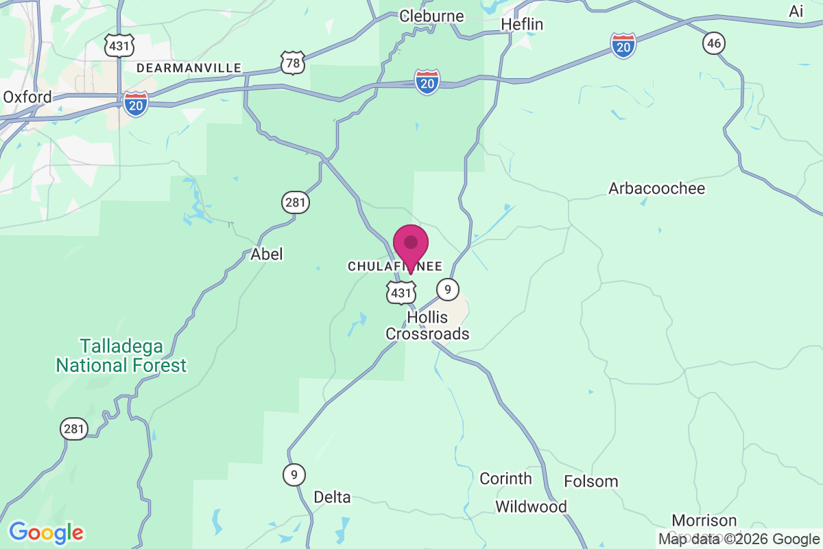 Carte de Chulafinnee