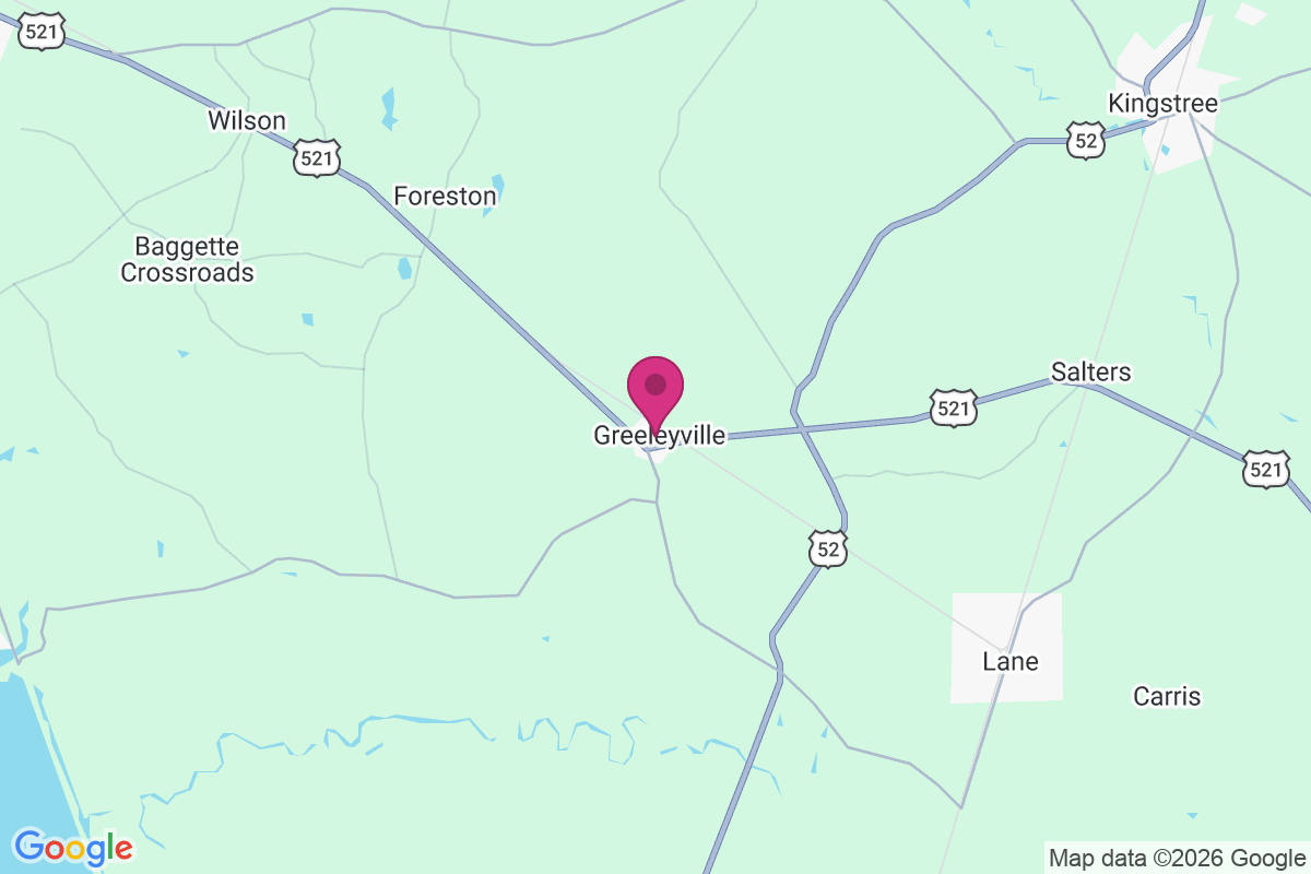 Carte de Greeleyville