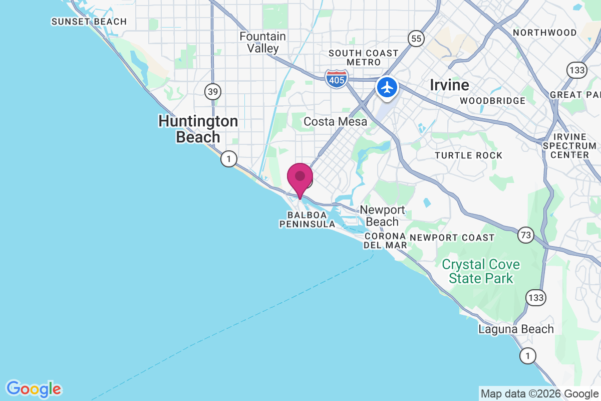 Carte de Newport Beach