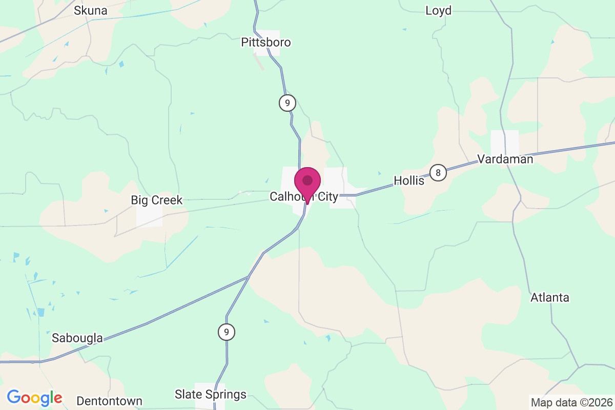Carte de Calhoun City
