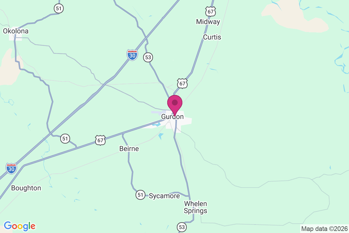 Carte de Gurdon