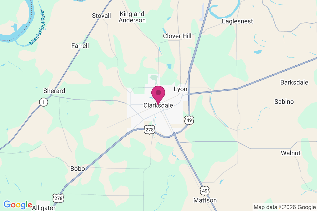 Carte de Clarksdale