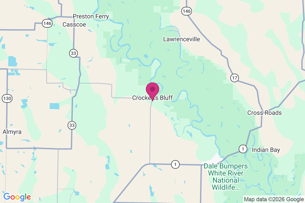 Carte de Crocketts Bluff