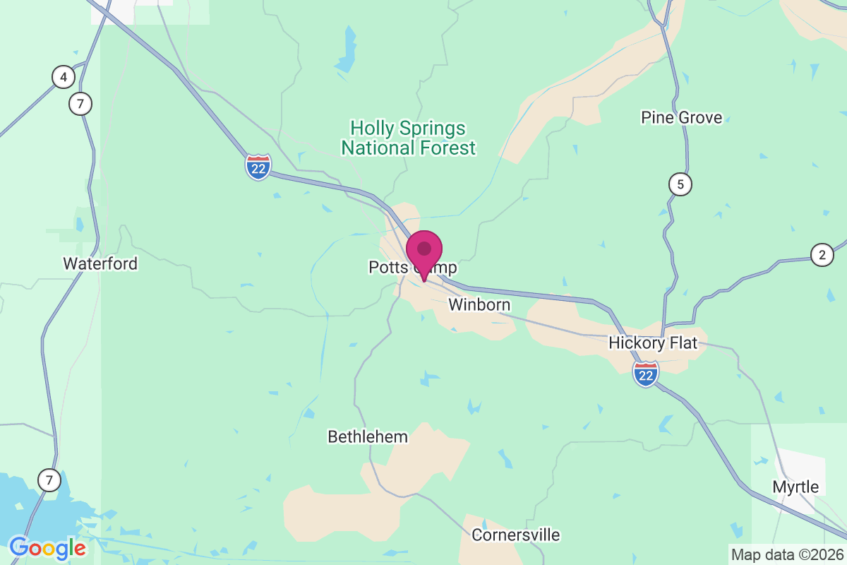 Carte de Potts Camp