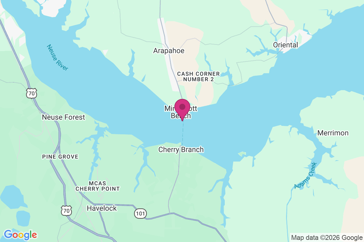 Carte de Minnesott Beach