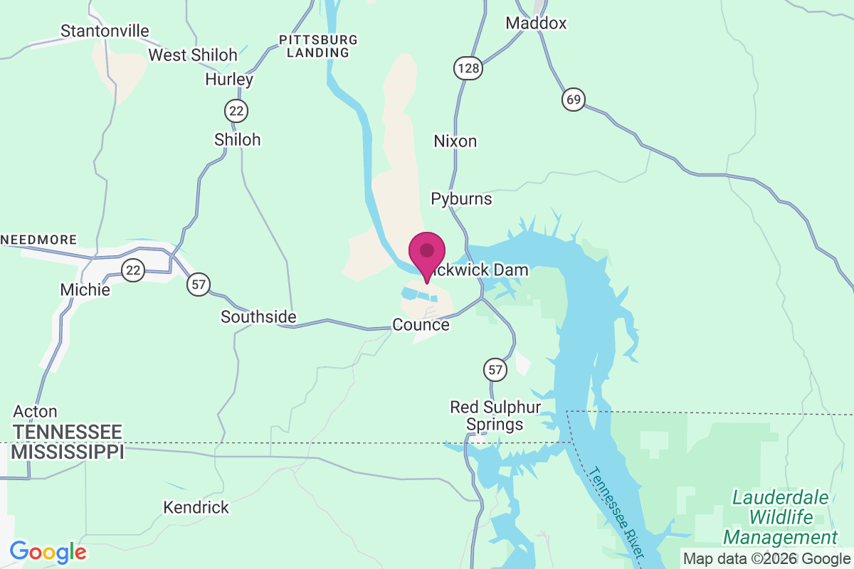Carte de Pickwick Dam