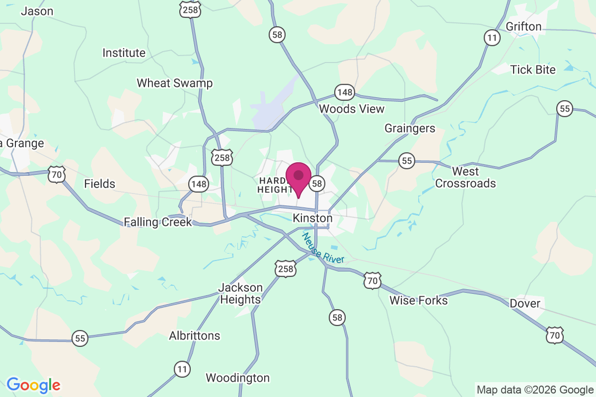 Carte de Kinston