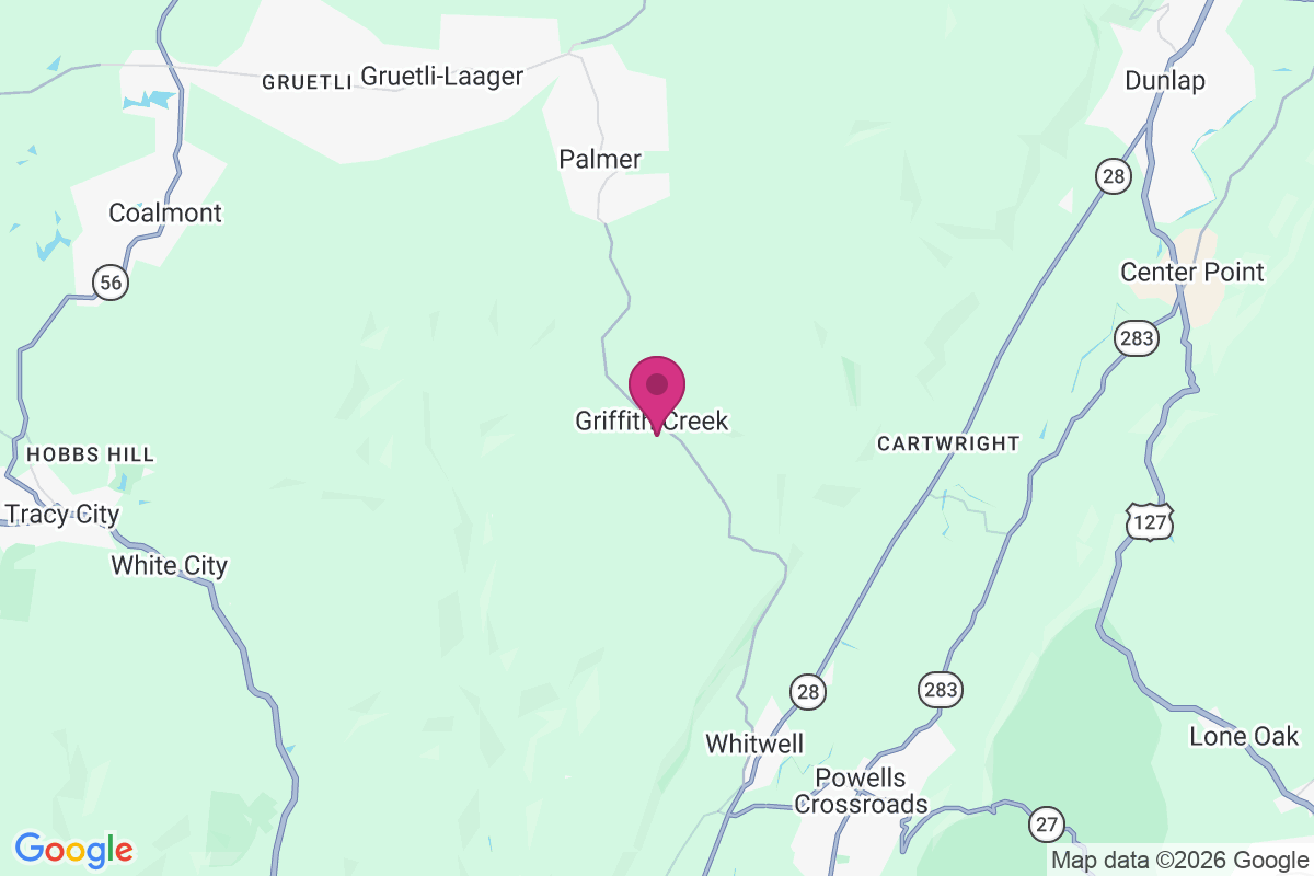 Carte de Griffith Creek