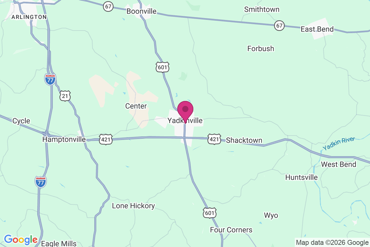 Carte de Yadkinville