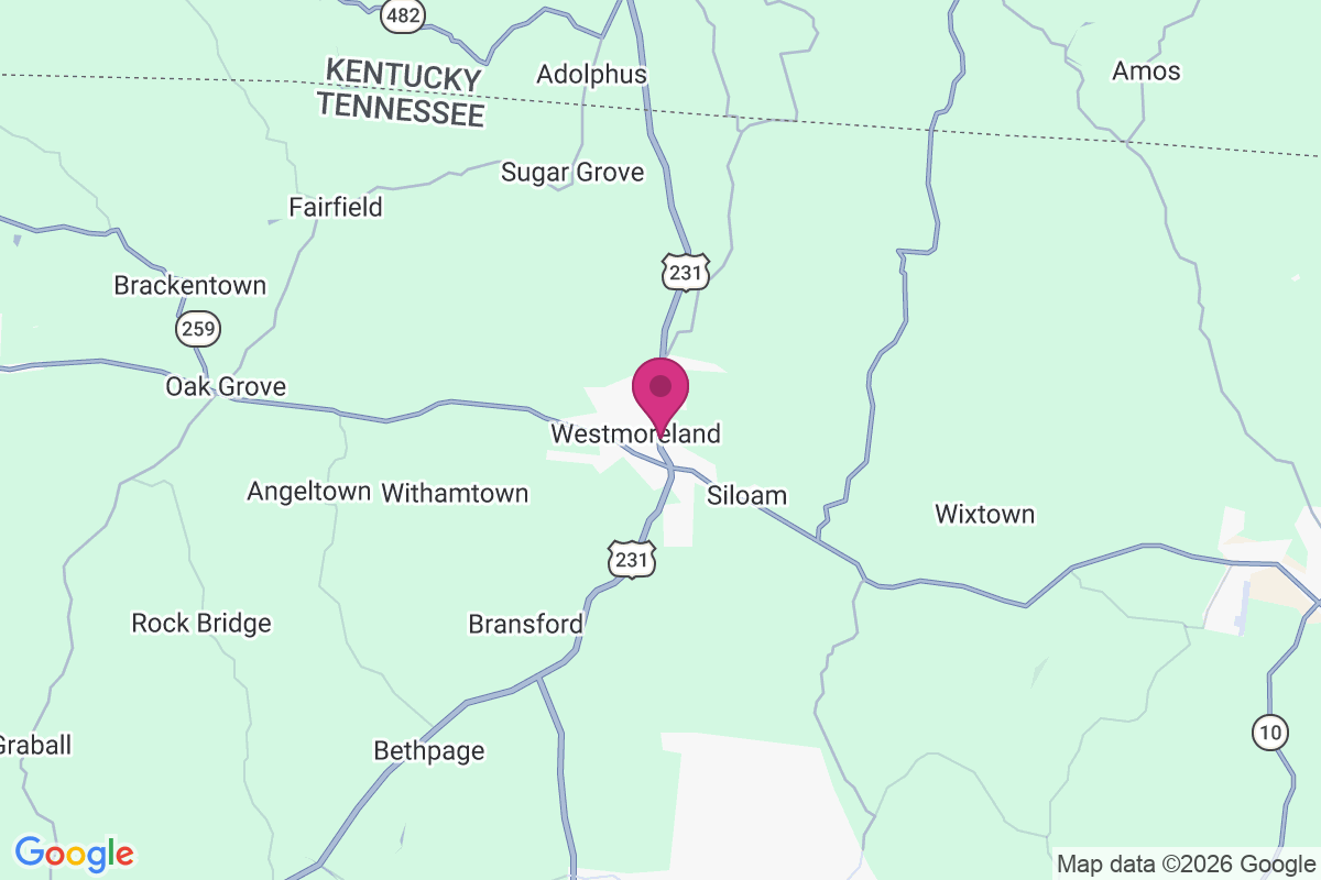 Carte de Westmoreland