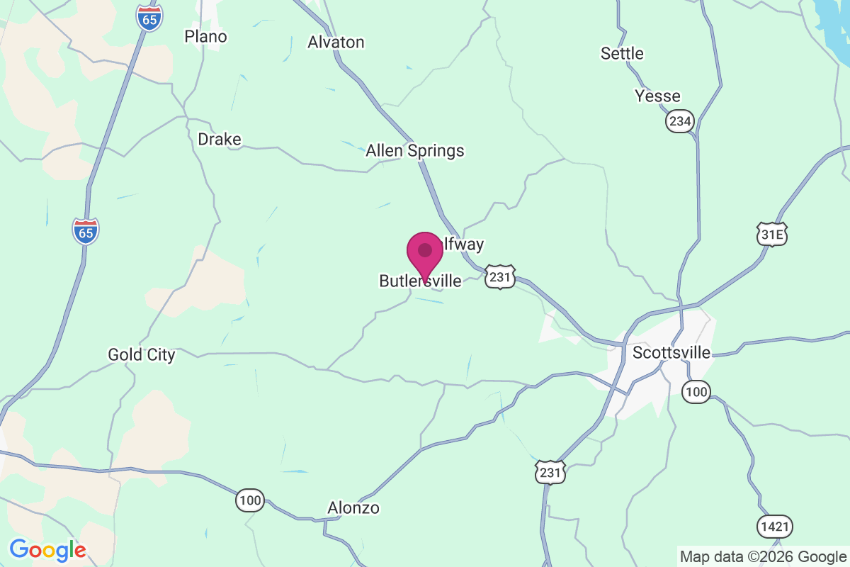 Carte de Butlersville