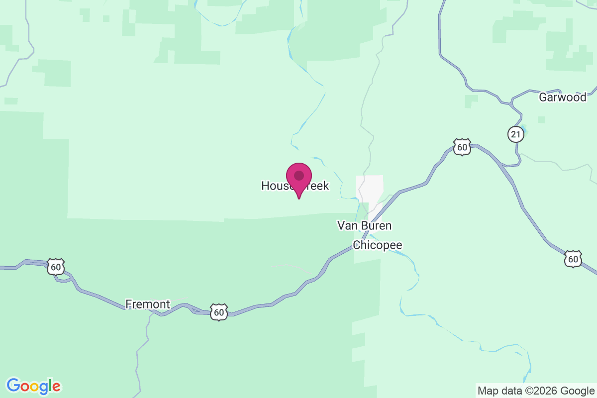 Carte de House Creek