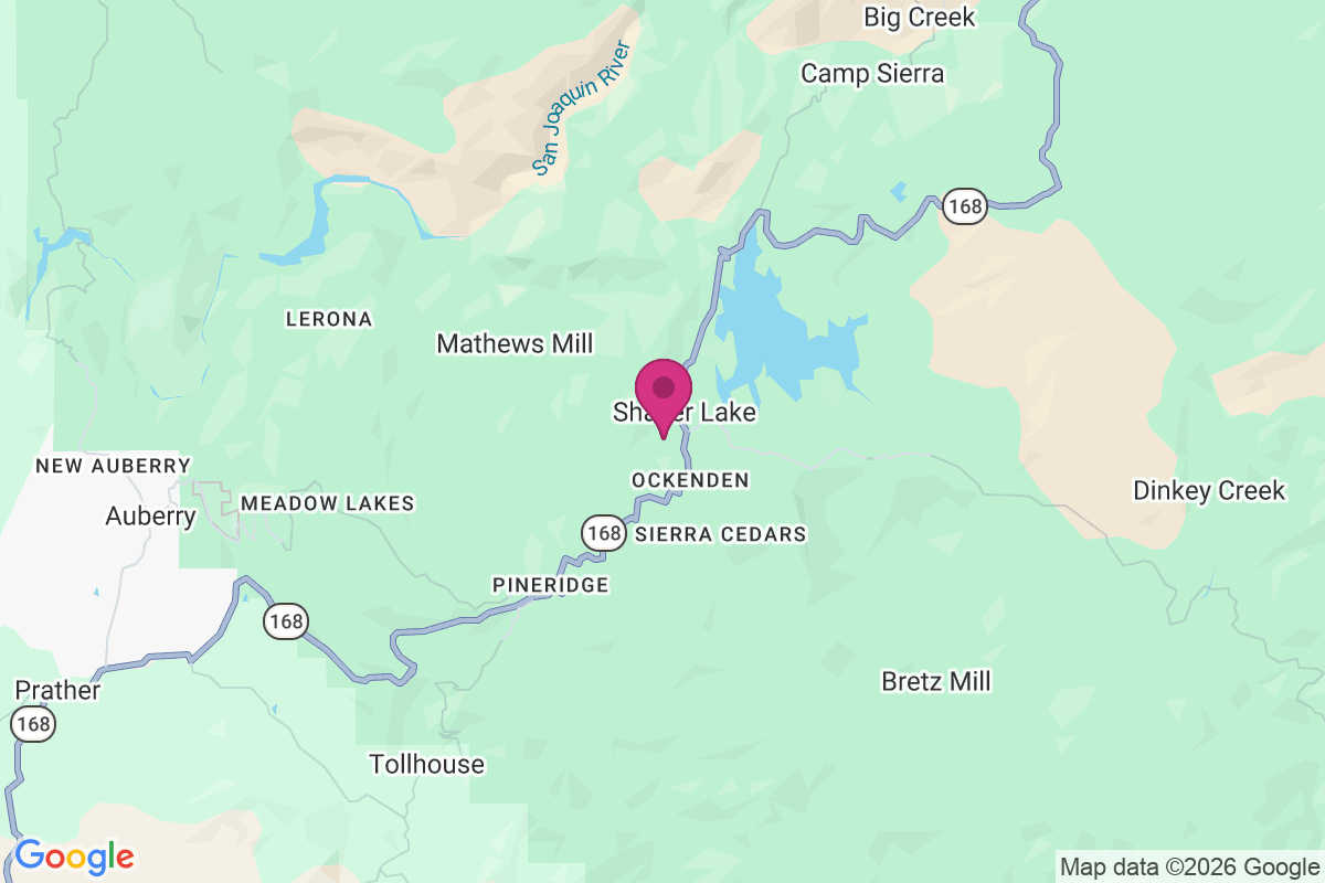 Carte de Shaver Lake