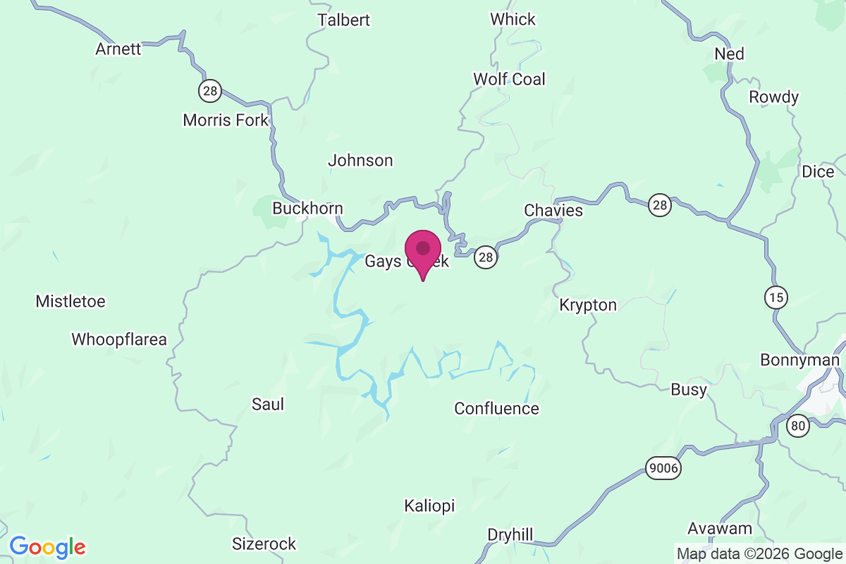 Carte de Gays Creek