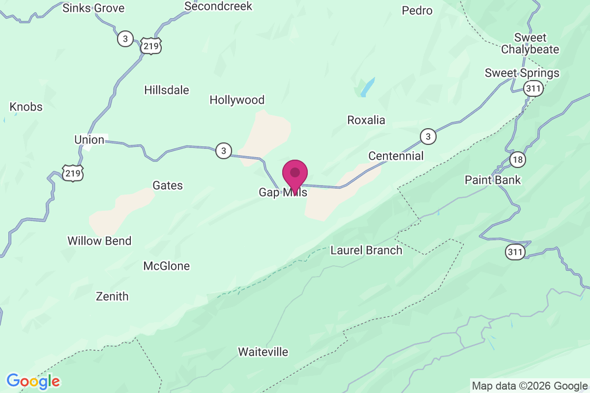 Carte de Gap Mills