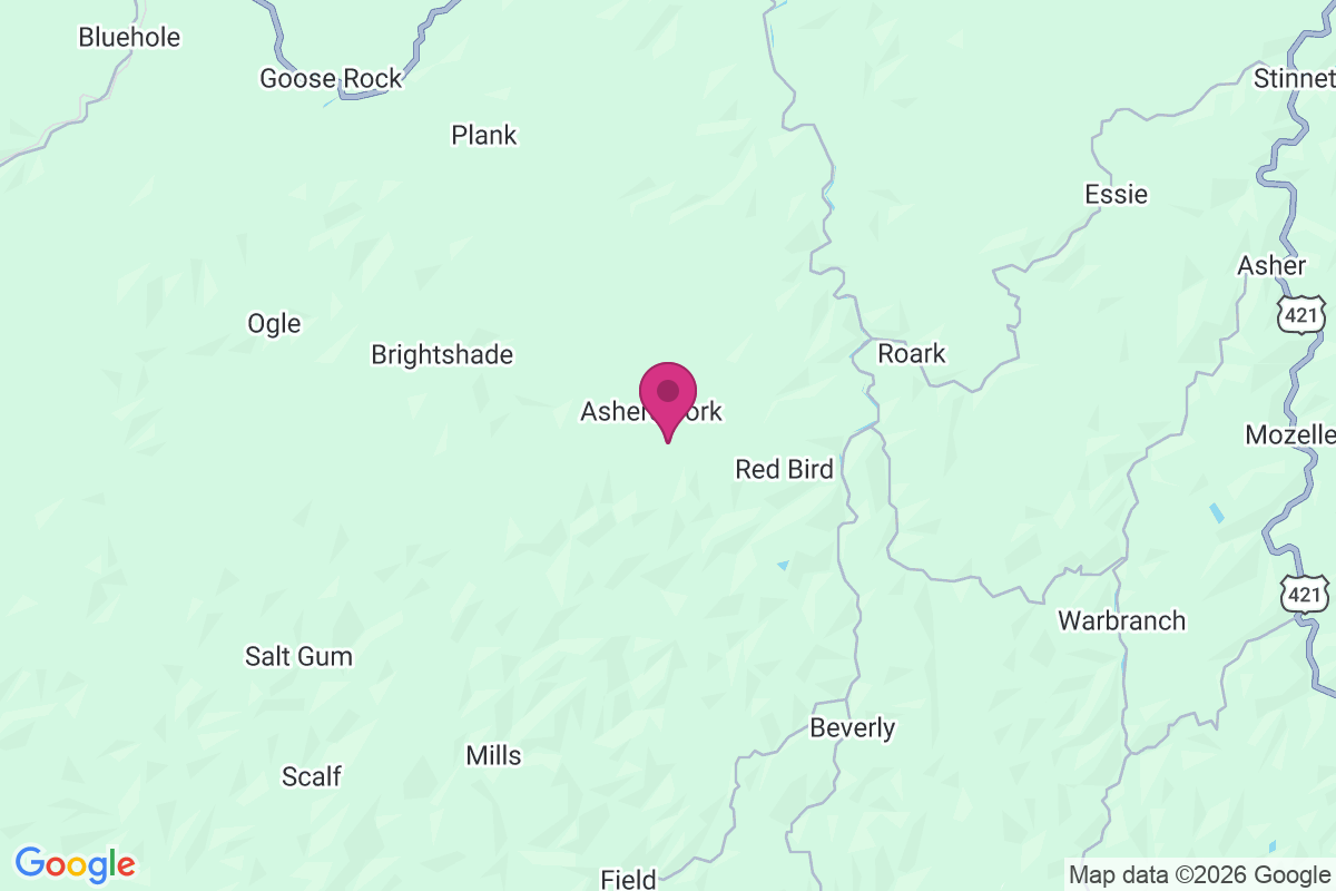 Carte de Ashers Fork