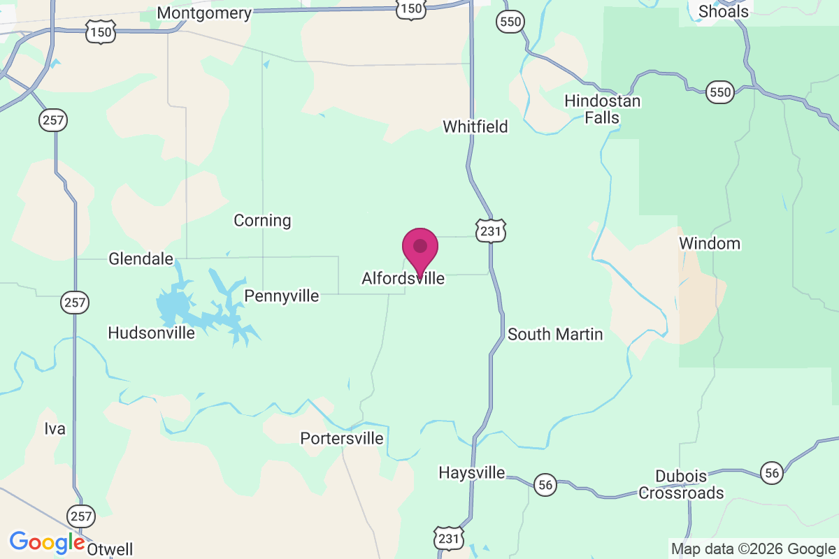 Carte de Alfordsville