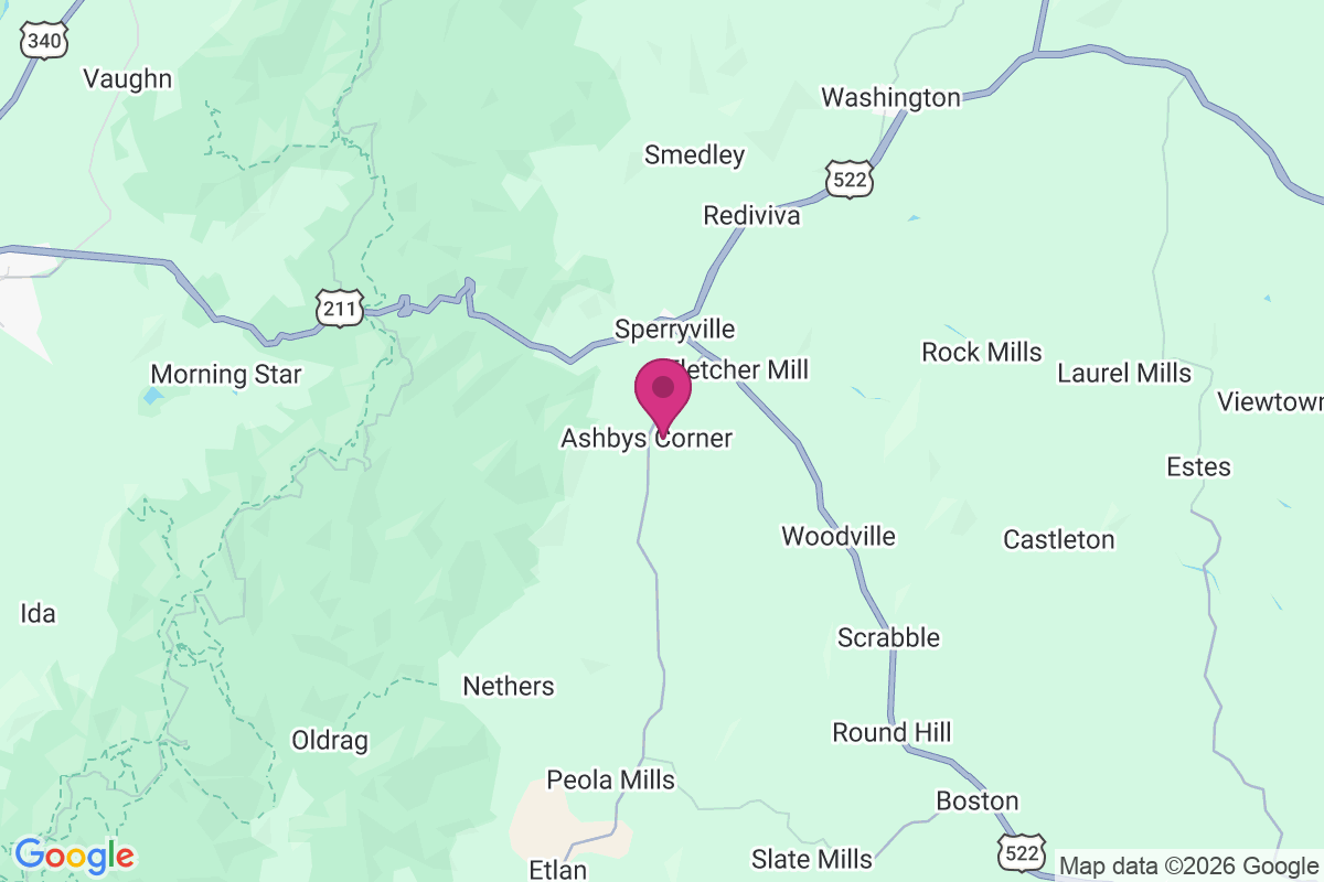 Carte de Ashbys Corner