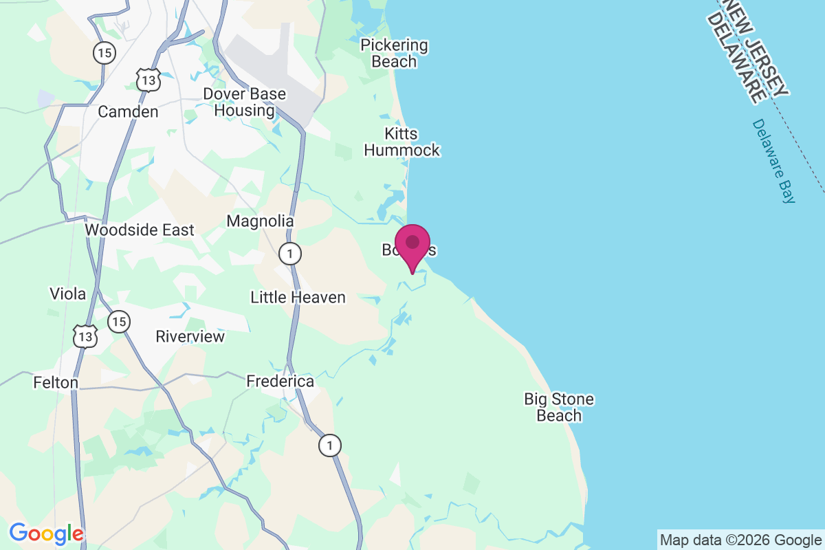 Carte de Bowers Beach