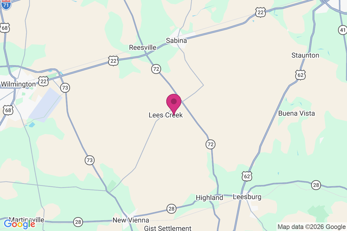 Carte de Lees Creek