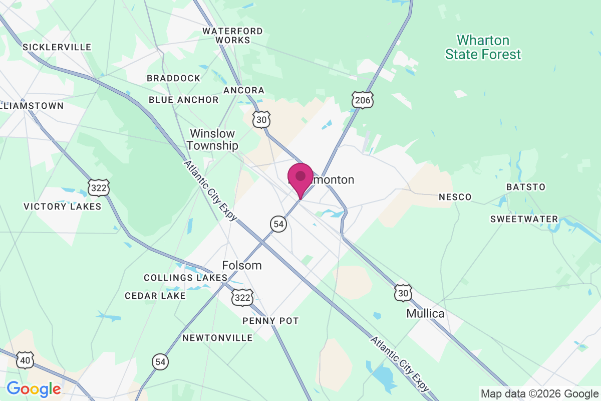 Carte de Hammonton