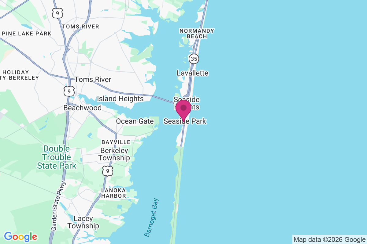 Carte de Seaside Park
