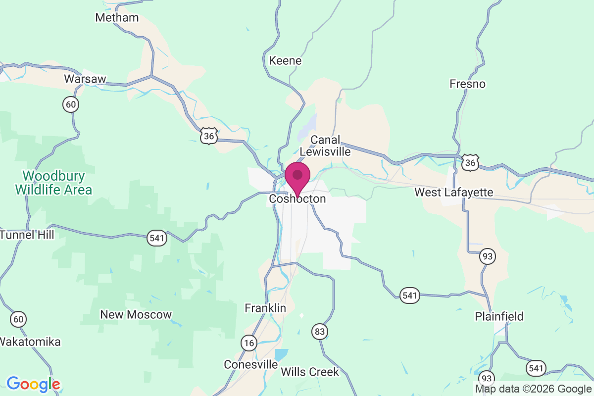 Carte de Coshocton