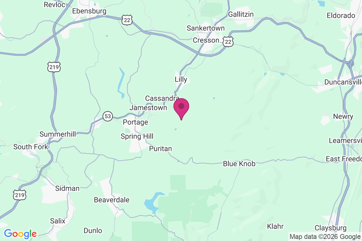 Carte de Bens Creek