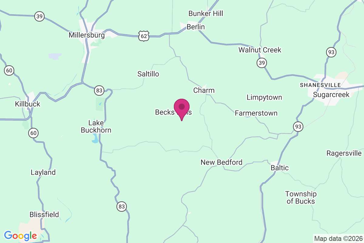Carte de Becks Mills