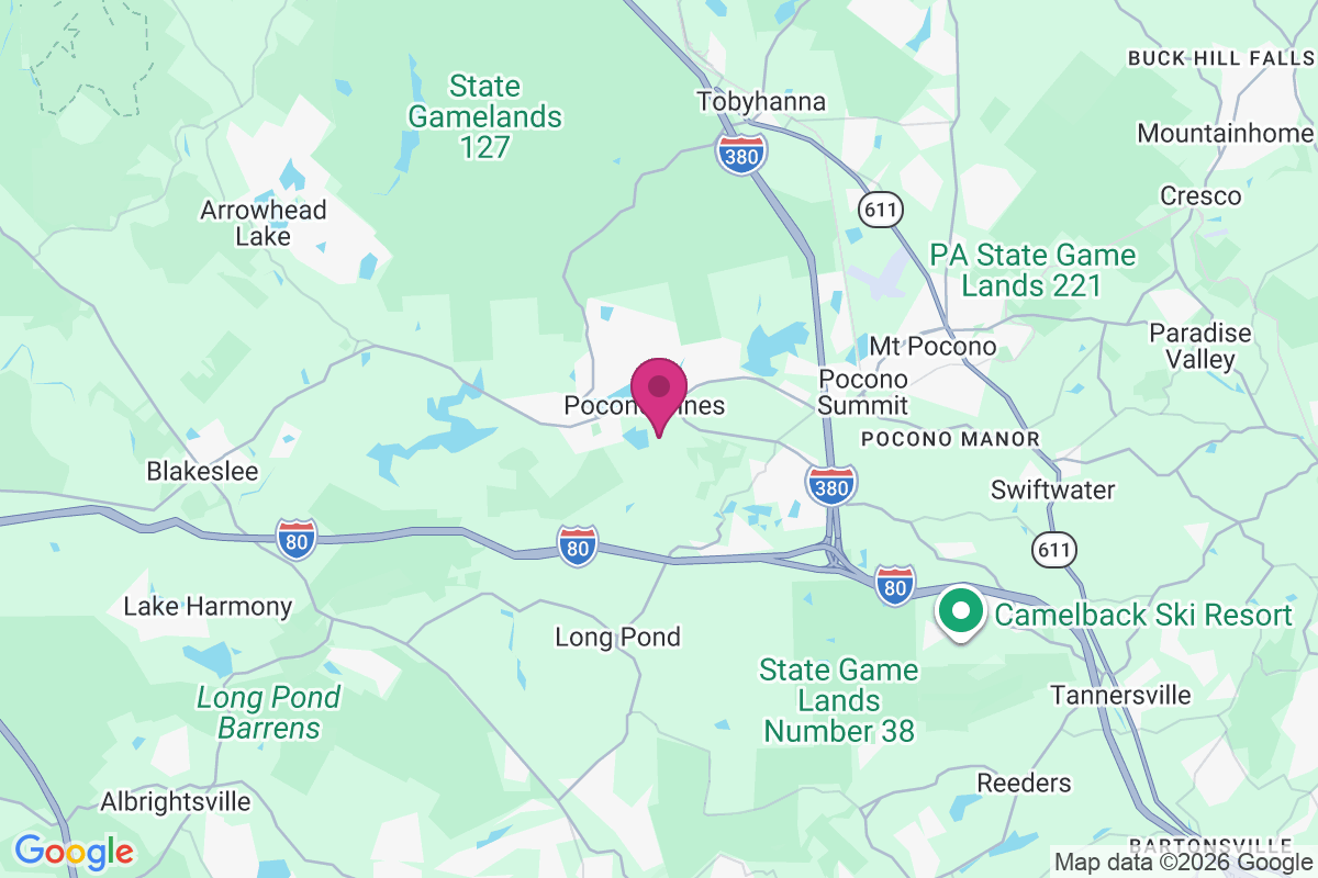 Carte de Pocono Pines