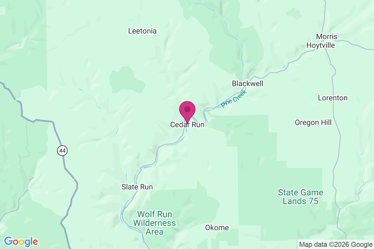 Carte de Cedar Run