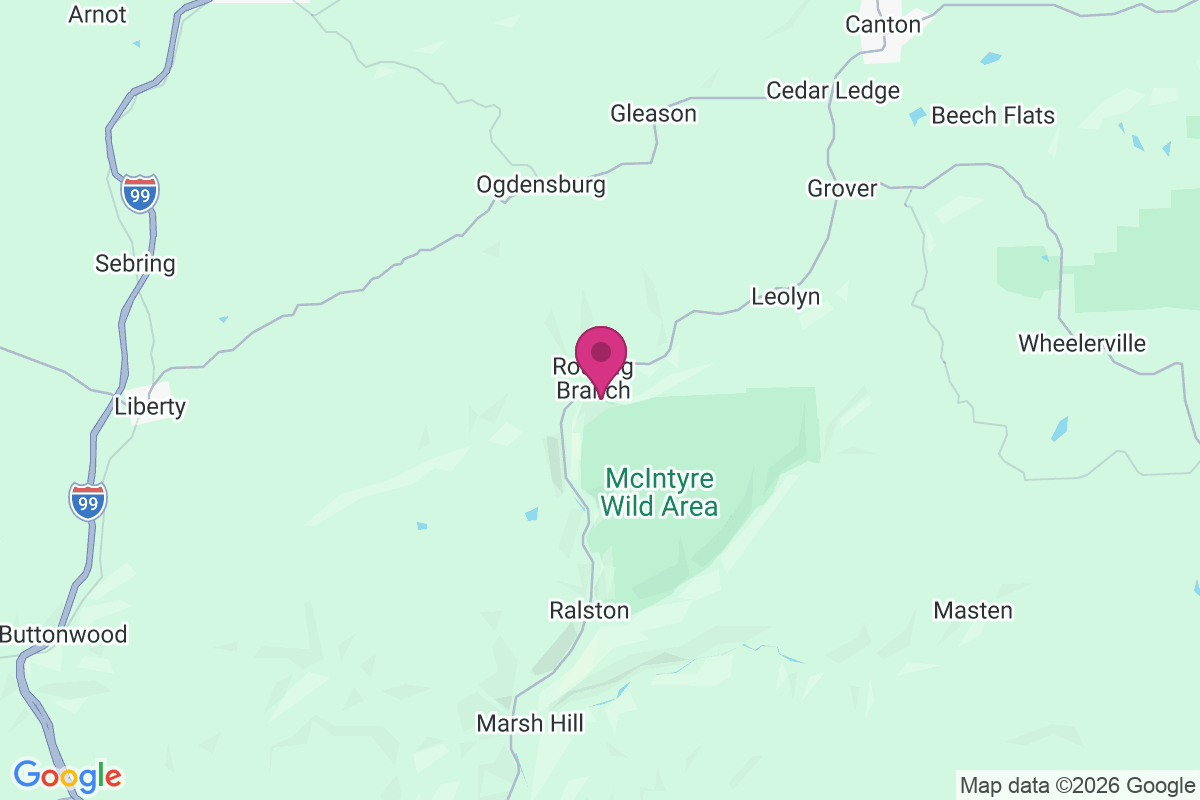 Carte de Roaring Branch