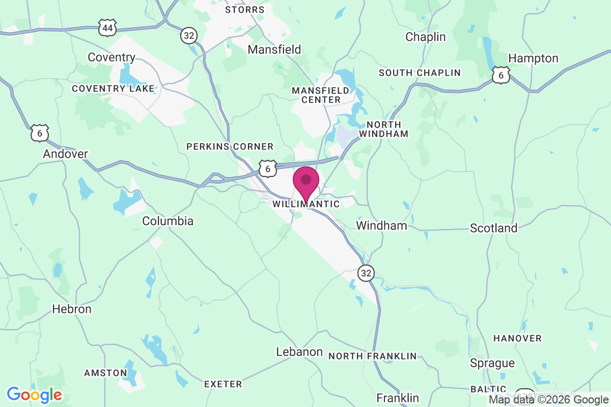 Carte de Willimantic