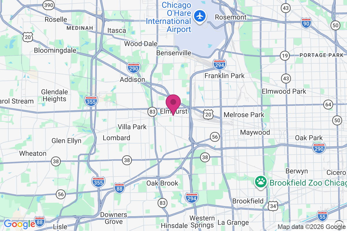 Carte de Elmhurst