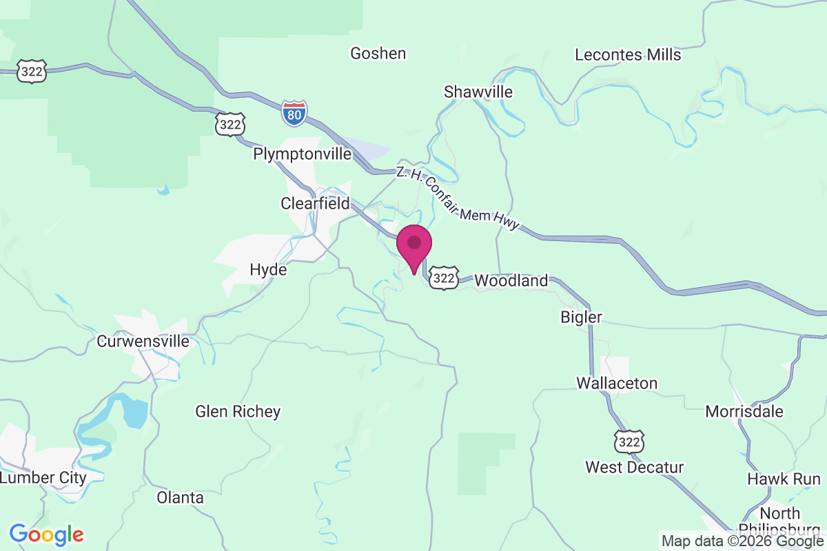 Carte de Clearfield Junction