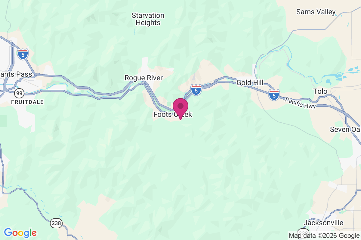 Carte de Foots Creek