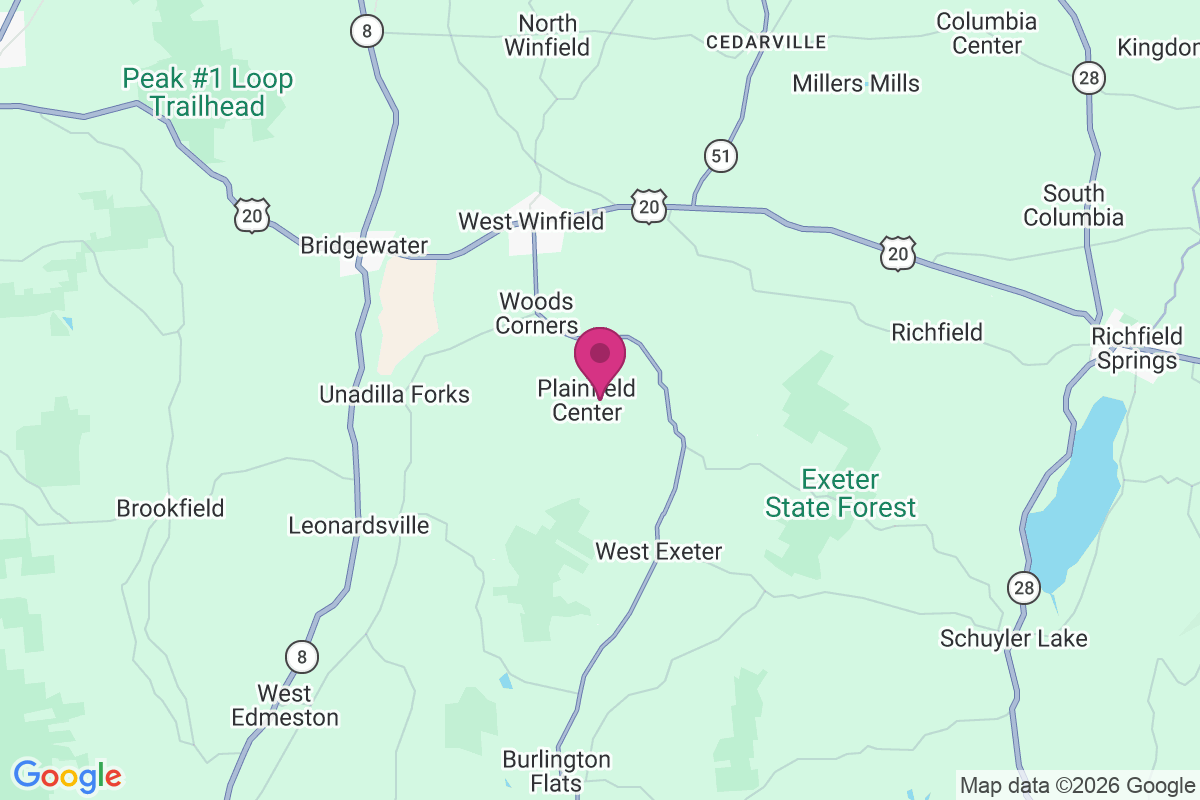 Carte de Plainfield Center