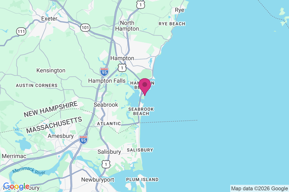 Carte de Hampton Beach