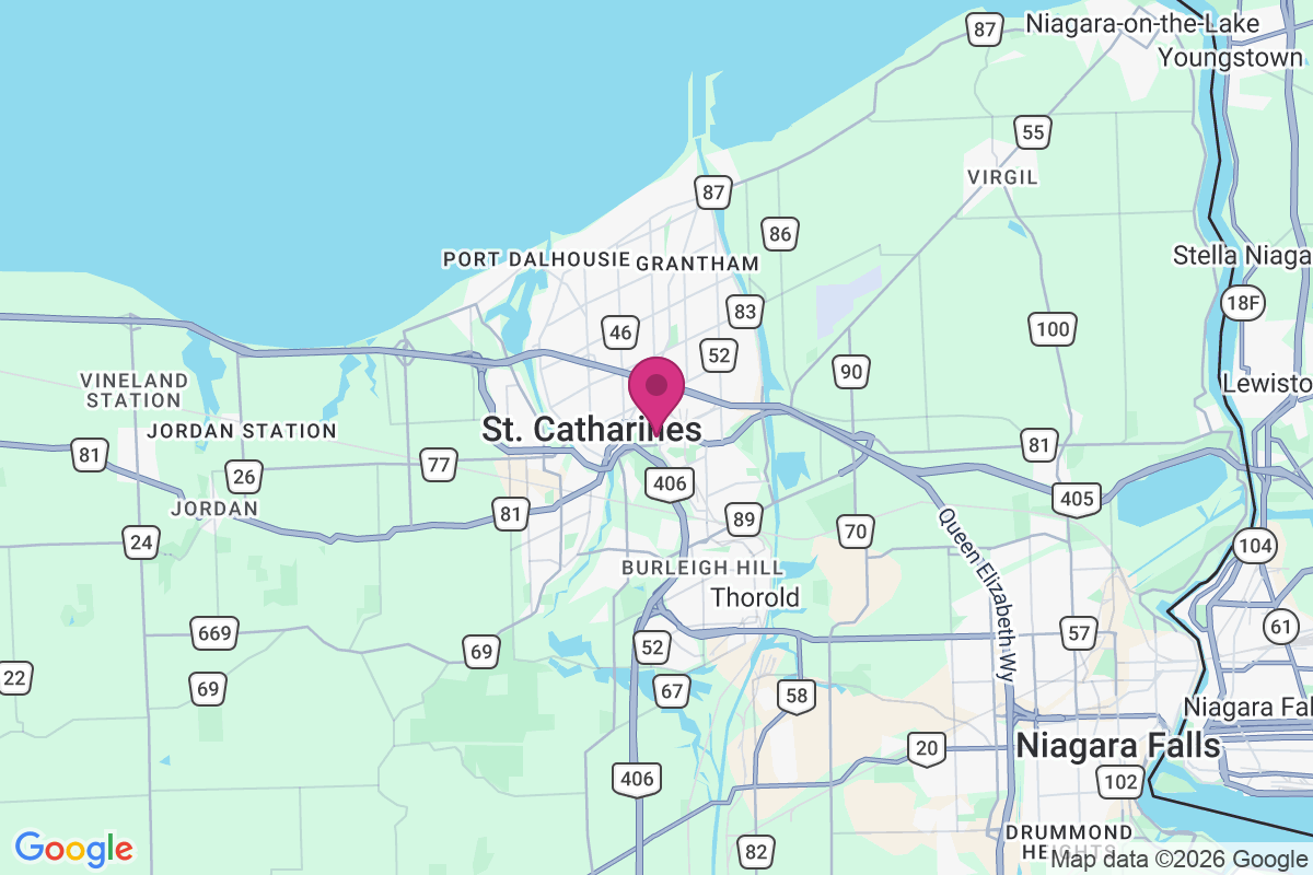 Carte de Saint Catharines