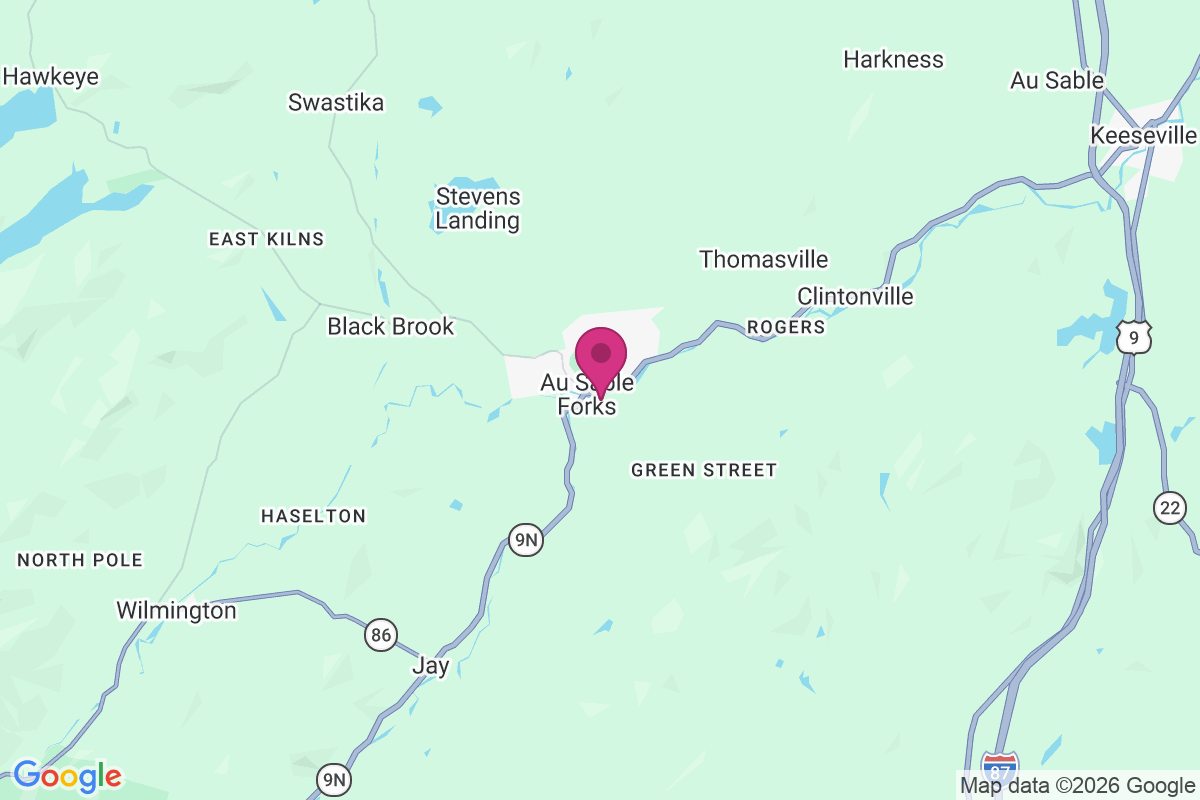 Carte de Au Sable Forks