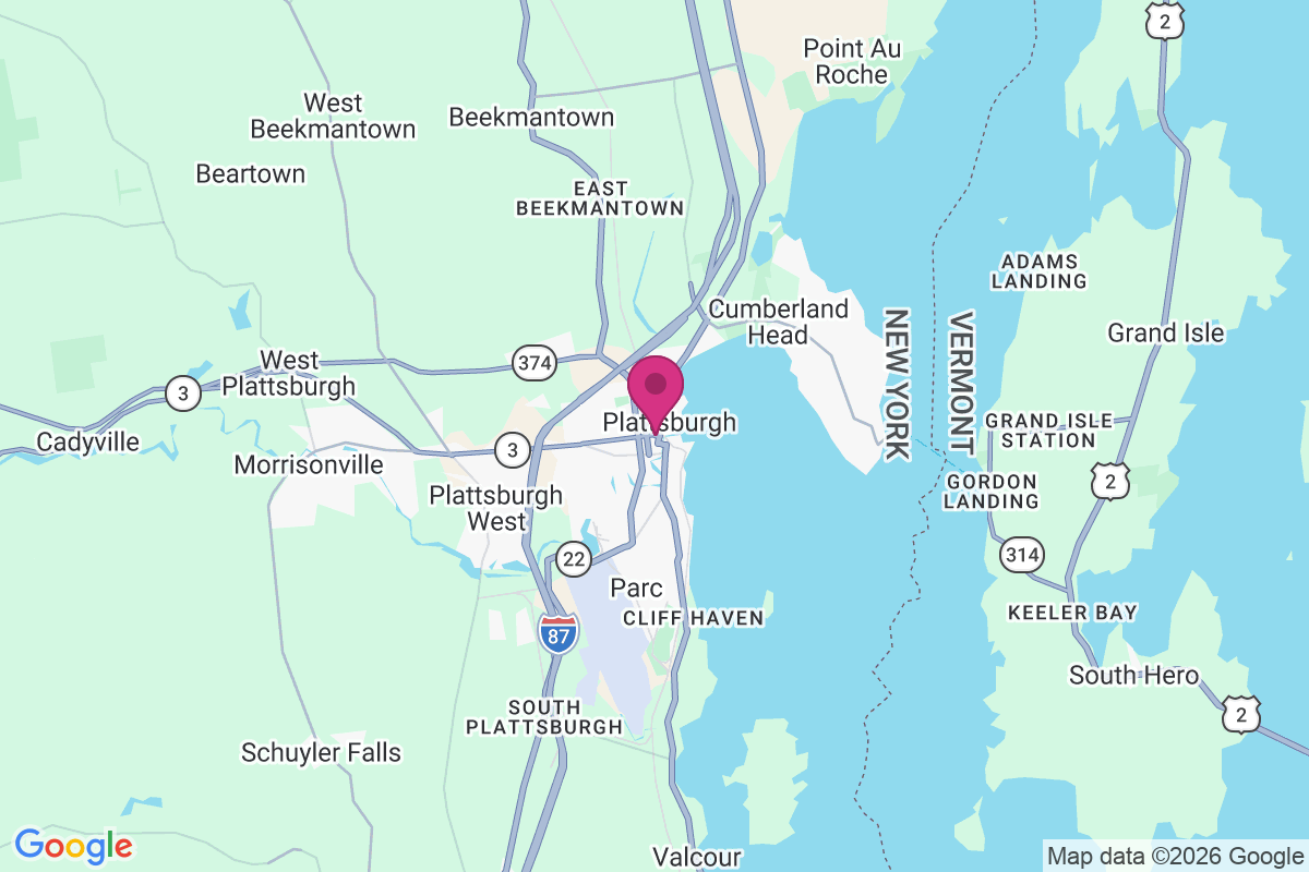 Carte de Plattsburgh