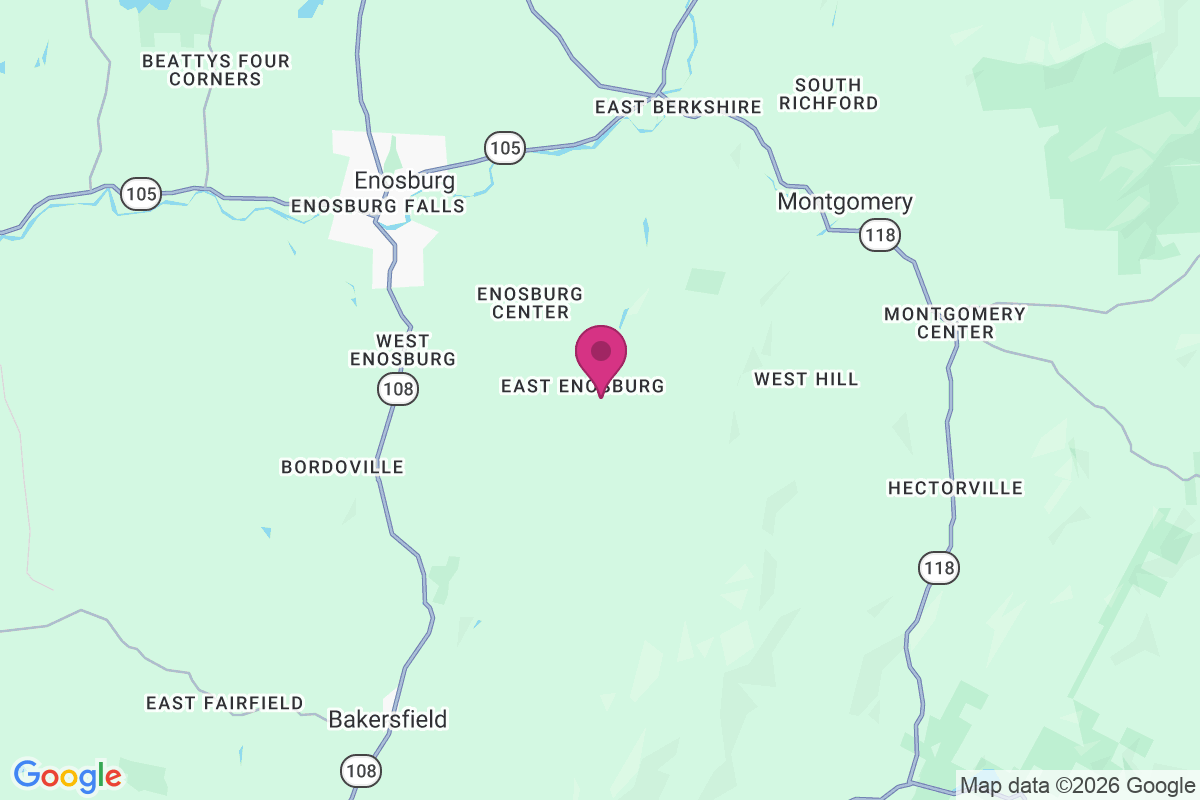 Carte de East Enosburg